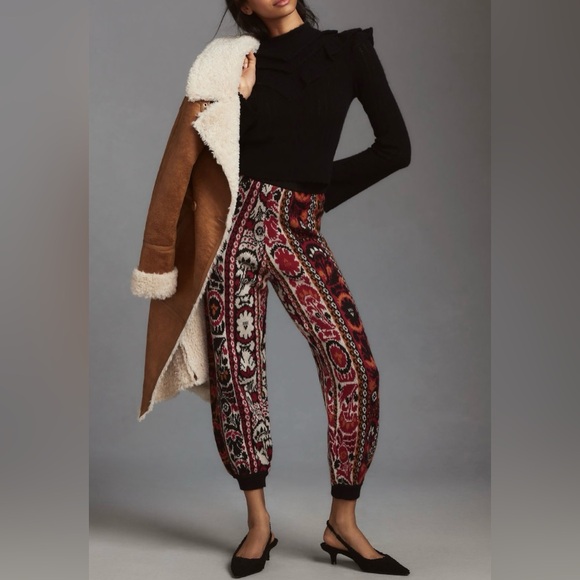 Farm Rio Winter Stripes Knit Joggers, Size XS - Picture 4 of 12